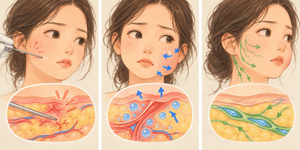 붓기가-생기는-세가지-원인-1024x512 안면 지방이식 후 붓기의 기전과 회복 곡선